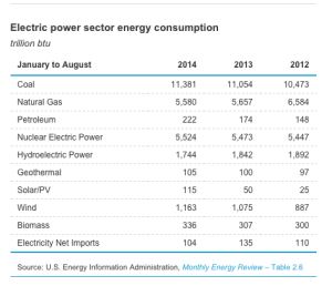 Electric power sector energy consumption